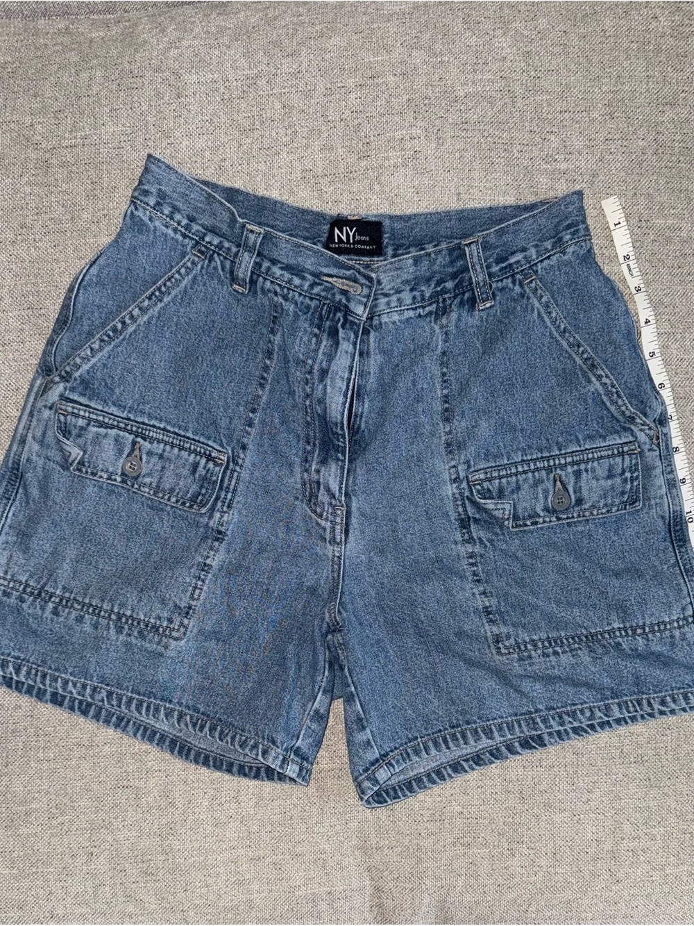New York & Company Denim Cargo Shorts.